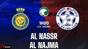 Al Nassr chấp 3 bàn Al Najma khi Ronaldo sẵn sàng trở lại ngày 04/04