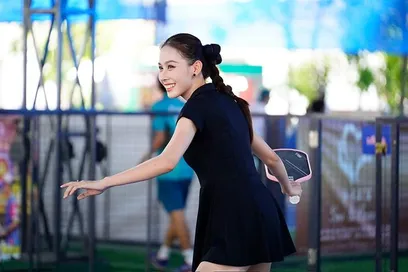 Á hậu Ngọc Hằng xuất hiện ấn tượng tại giải Pickleball Việt Nam 2025