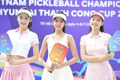 Dàn hoa hậu rực rỡ khuấy đảo sân đấu tại giải Pickleball Việt Nam 2025
