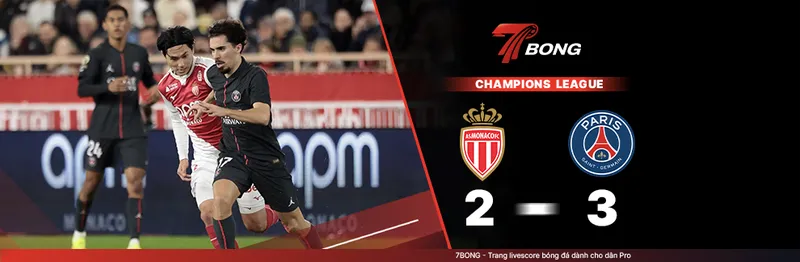 7BONG highlight: Monaco VS PSG [18-02-26] • UEFA Champions League