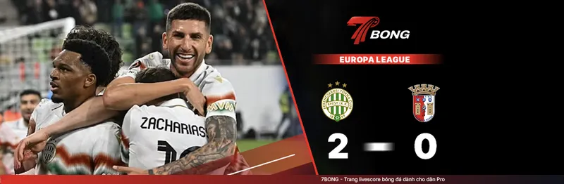 7BONG highlight: Ferencvarosi TC VS Sporting Braga [13-03-26] • UEFA Europa League