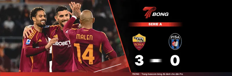 7BONG highlight: AS Roma VS Pisa [11-04-26] • Italian Serie A