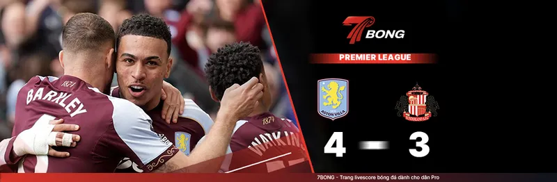 7BONG highlight: Aston Villa VS Sunderland [19-04-26] • English Premier League